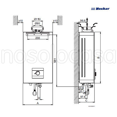 Calentador Neckar W8-10L AME4 Calentador Neckar W8-10L AME4