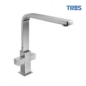 Grifo de Cocina Bimando Tres Cuadro Caño 35x15mm