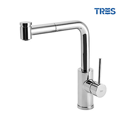 Grifo de Cocina Tres Extraíble Max Monomando Vertical Caño Giratorio Grifo de Cocina Tres Extraíble Max Monomando Vertical Caño Giratorio