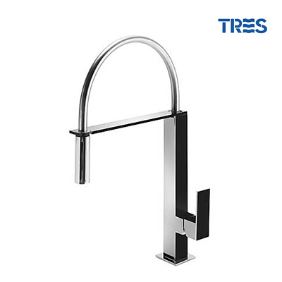 Grifo de Cocina Tres Extraíble Cuadro Exclusive Monomando Vertical Caño Giratorio Grifo de Cocina Tres Extraíble Cuadro Exclusive Monomando Vertical Caño Giratorio