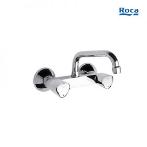 Grifo de Cocina Bimando Roca Brava con Caño Griratorio Mural