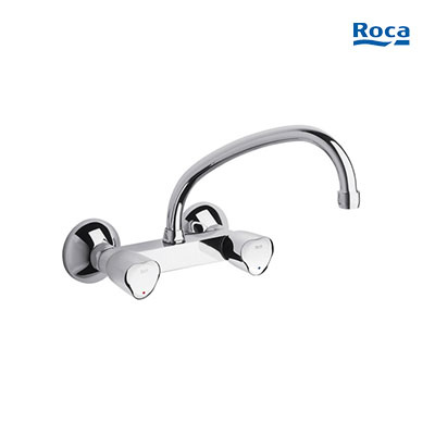 Grifo de Cocina Bimando Roca Brava con Caño Griratorio Mural 2 Grifo de Cocina Bimando Roca Brava con Caño Griratorio Mural 2