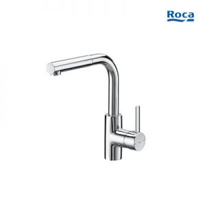 Grifo de Cocina Roca Extraíble Monomando Vertical Caño Giratorio